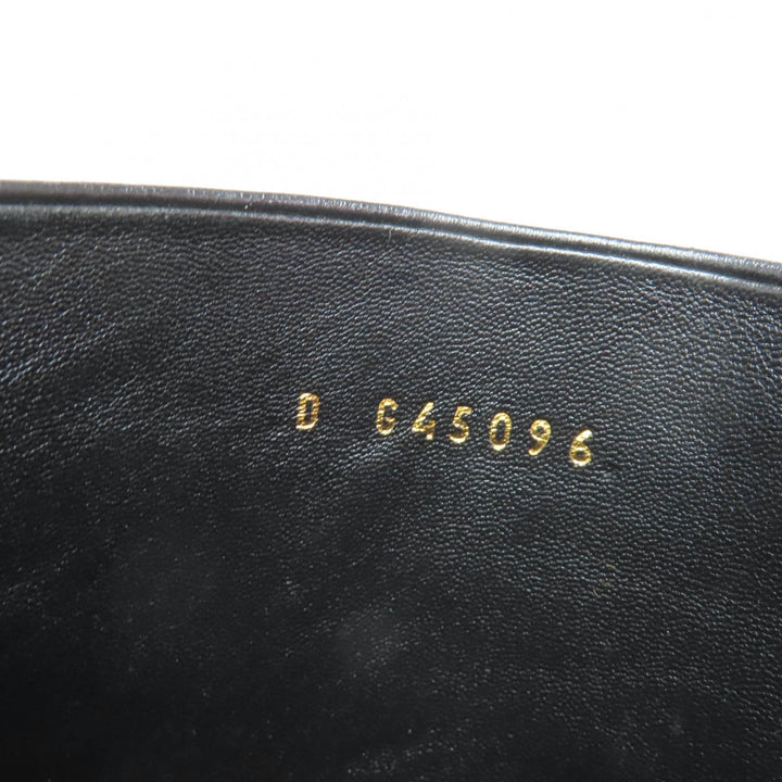 Great CHANEL Knee-high boots black leather Women 35 23A G45096