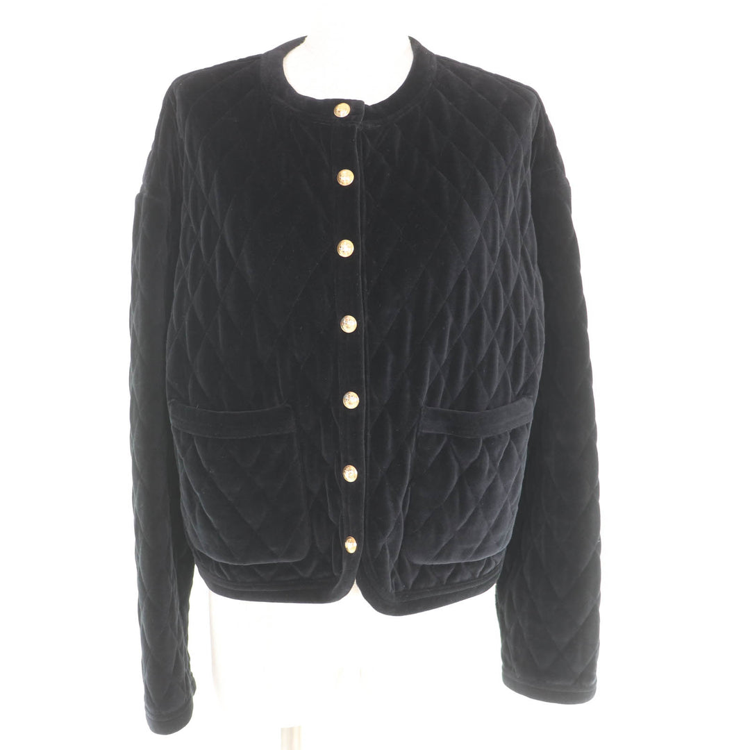 Excellent CELINE collarless jacket black cotton Women 36 2Y492679I