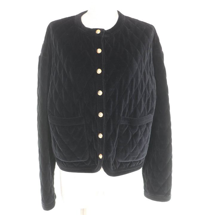 Excellent CELINE collarless jacket black cotton Women 36 2Y492679I