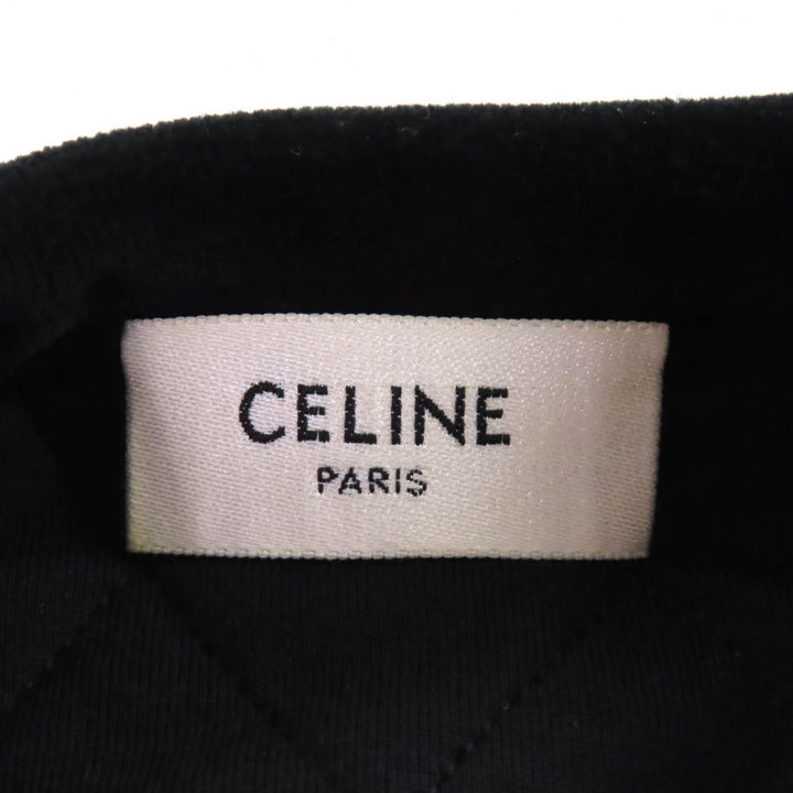 Excellent CELINE collarless jacket black cotton Women 36 2Y492679I