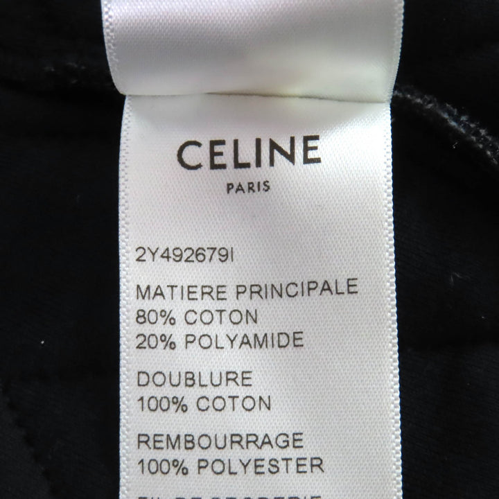 Excellent CELINE collarless jacket black cotton Women 36 2Y492679I