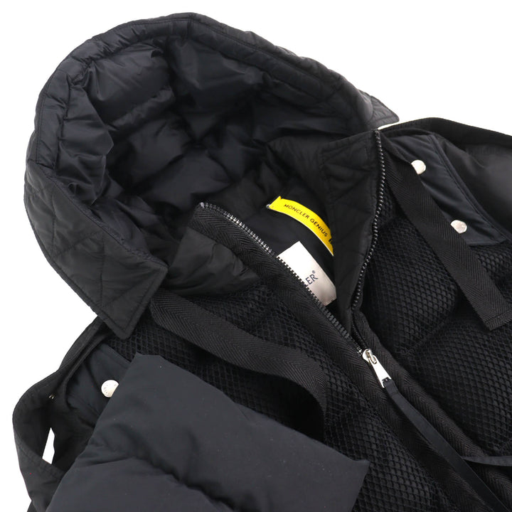 Excellent MONCLER GENIUS 2 NARVALONG 2-Way Down Coat Down Vest black 0
