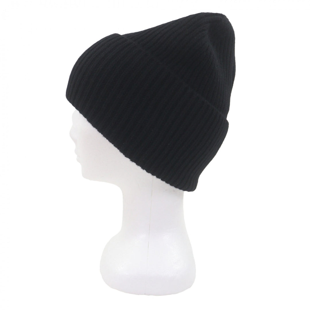 Pristine LOUIS VUITTON Knit cap Beanie LV Headline hat black wool mens S M77872