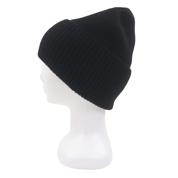 Pristine LOUIS VUITTON Knit cap Beanie LV Headline hat black wool mens S M77872