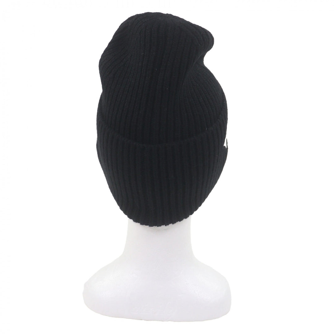 Pristine LOUIS VUITTON Knit cap Beanie LV Headline hat black wool mens S M77872