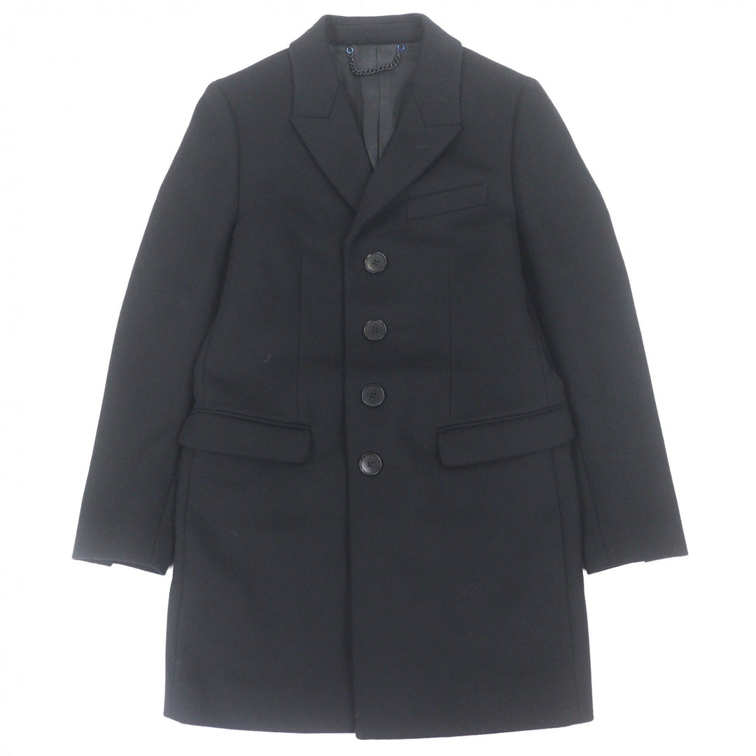 Great Paul Smith LONDON Chester coat Single logo button black wool mens M
