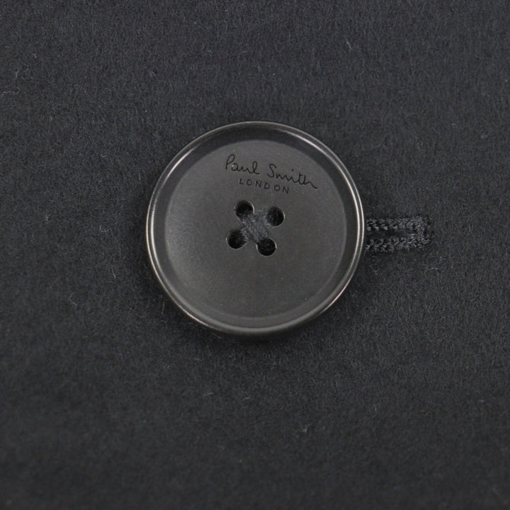 Great Paul Smith LONDON Chester coat Single logo button black wool mens M
