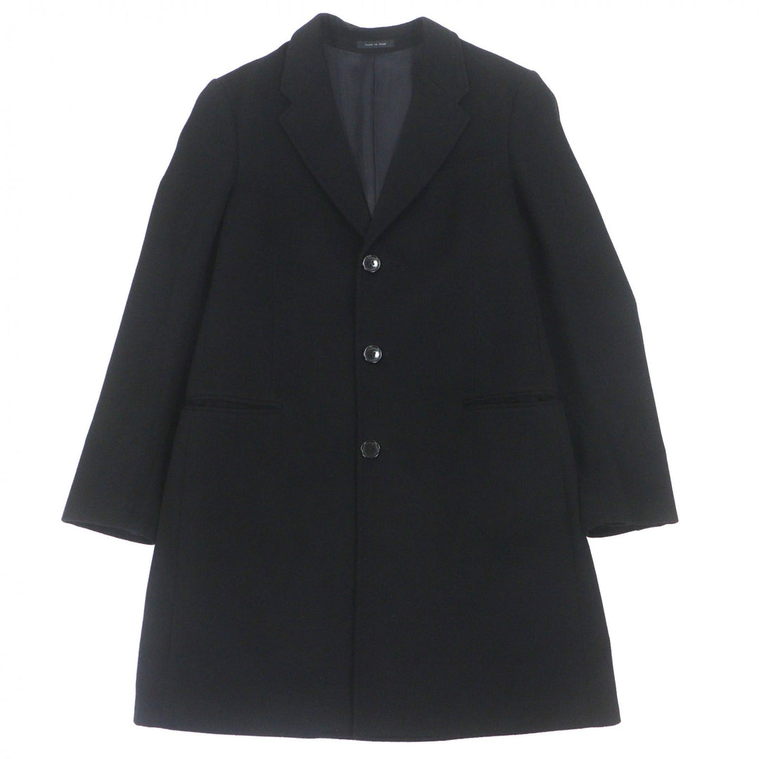 Great EMPORIO ARMANI Chester coat single black cashmere mens 50