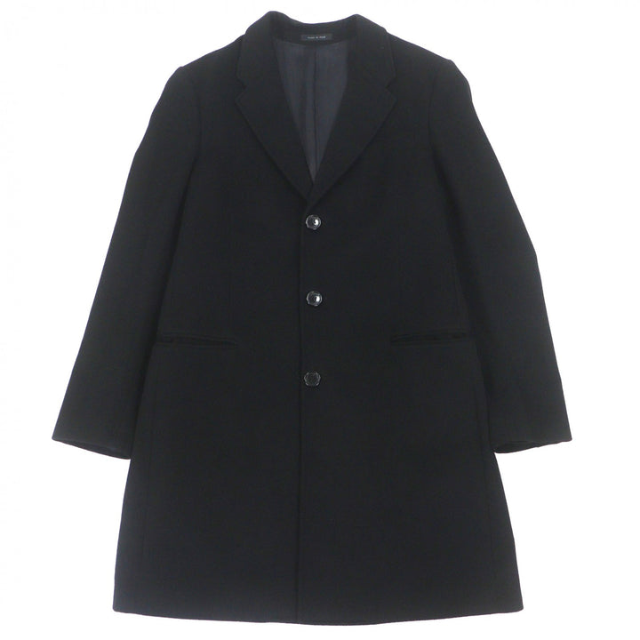 Great EMPORIO ARMANI Chester coat single black cashmere mens 50