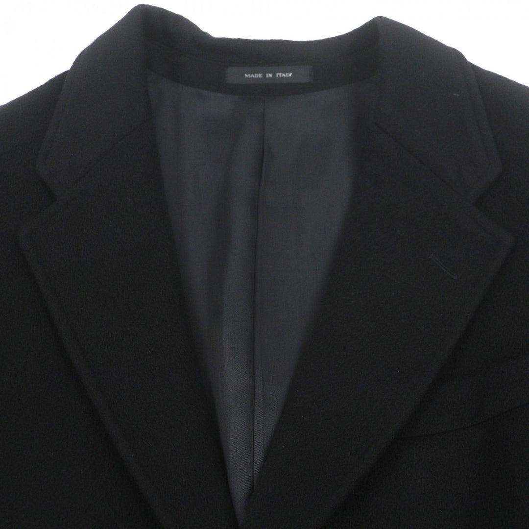 Great EMPORIO ARMANI Chester coat single black cashmere mens 50