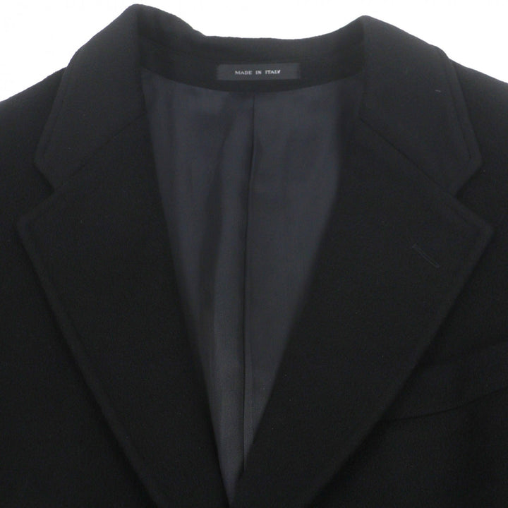 Great EMPORIO ARMANI Chester coat single black cashmere mens 50