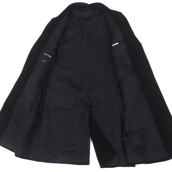 Great EMPORIO ARMANI Chester coat single black cashmere mens 50
