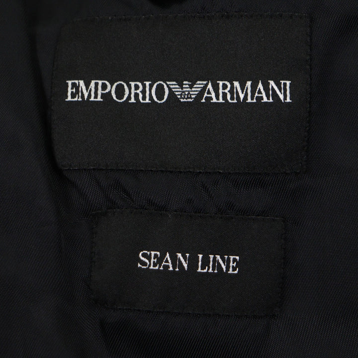 Great EMPORIO ARMANI Chester coat single black cashmere mens 50
