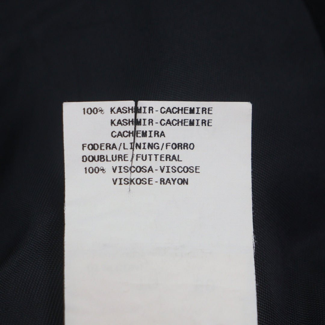 Great EMPORIO ARMANI Chester coat single black cashmere mens 50