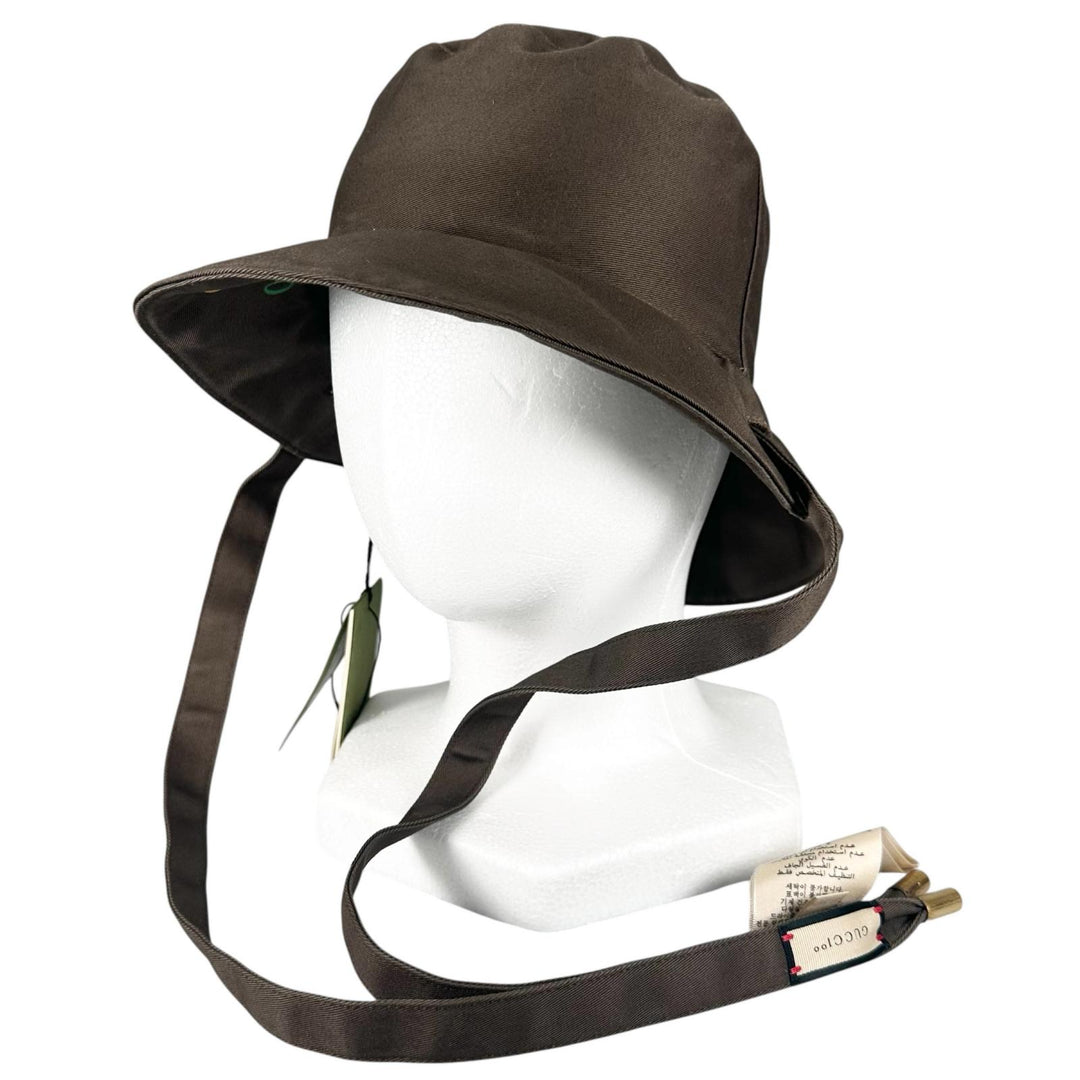 Pristine GUCCI hat 100th Anniversary Model Reversible Bucket Brown mens M 679993