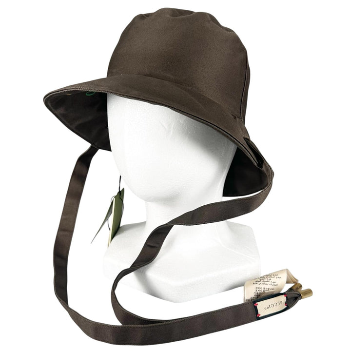 Pristine GUCCI hat 100th Anniversary Model Reversible Bucket Brown mens M 679993