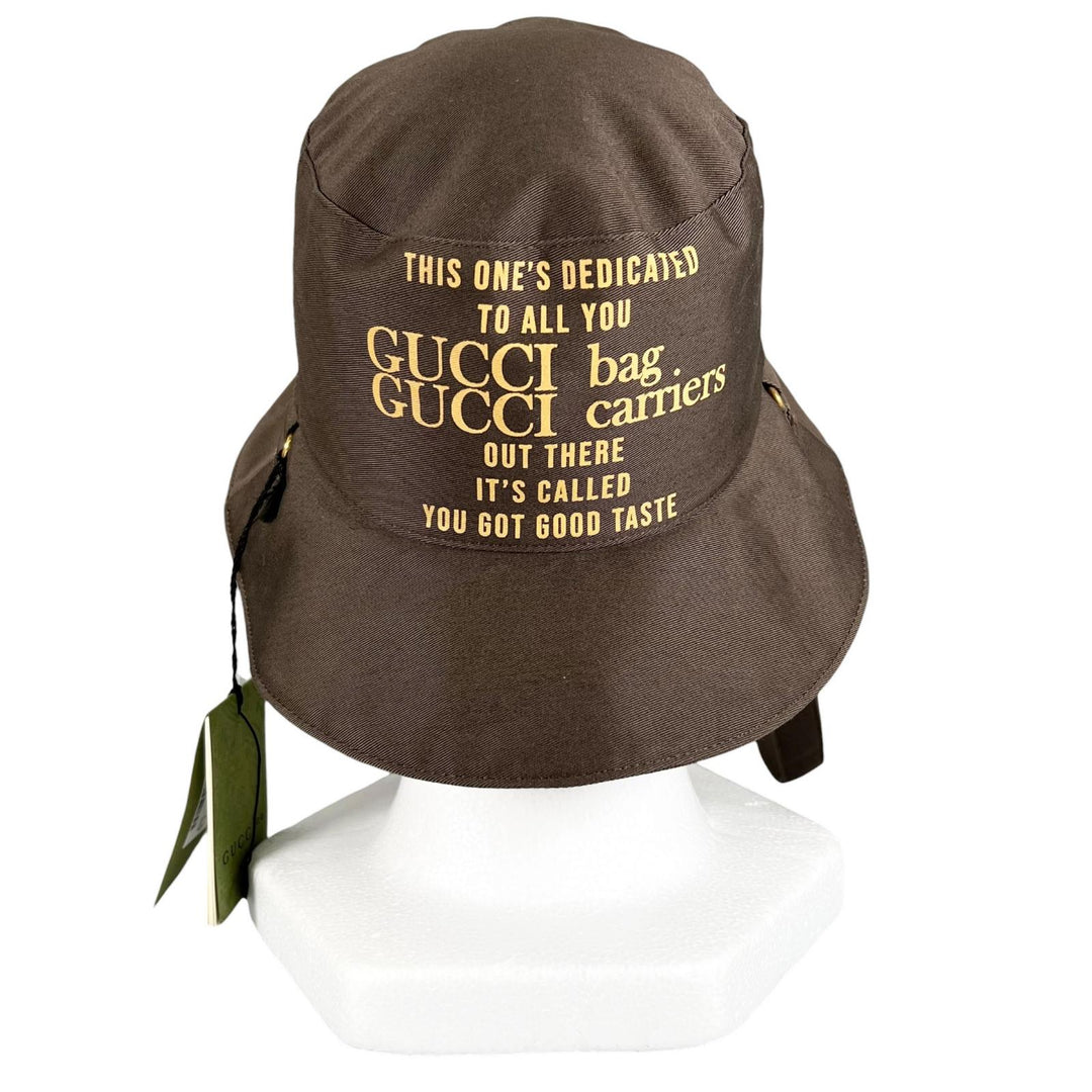 Pristine GUCCI hat 100th Anniversary Model Reversible Bucket Brown mens M 679993