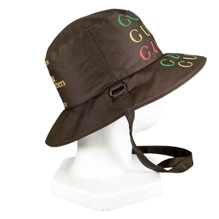 Pristine GUCCI hat 100th Anniversary Model Reversible Bucket Brown mens M 679993