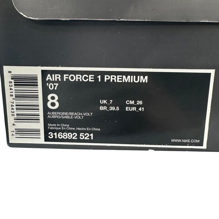 Pristine NIKE Low cut sneakers Air Force 1 Low Premium Bobbito purple mens 26cm