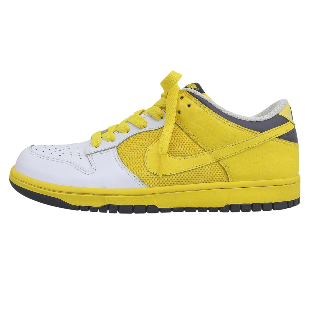 Pristine NIKE sneakers Dunk Low White Trail Yellow white leather 28cm 317813-171