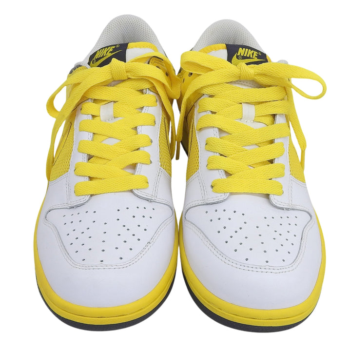 Pristine NIKE sneakers Dunk Low White Trail Yellow white leather 28cm 317813-171