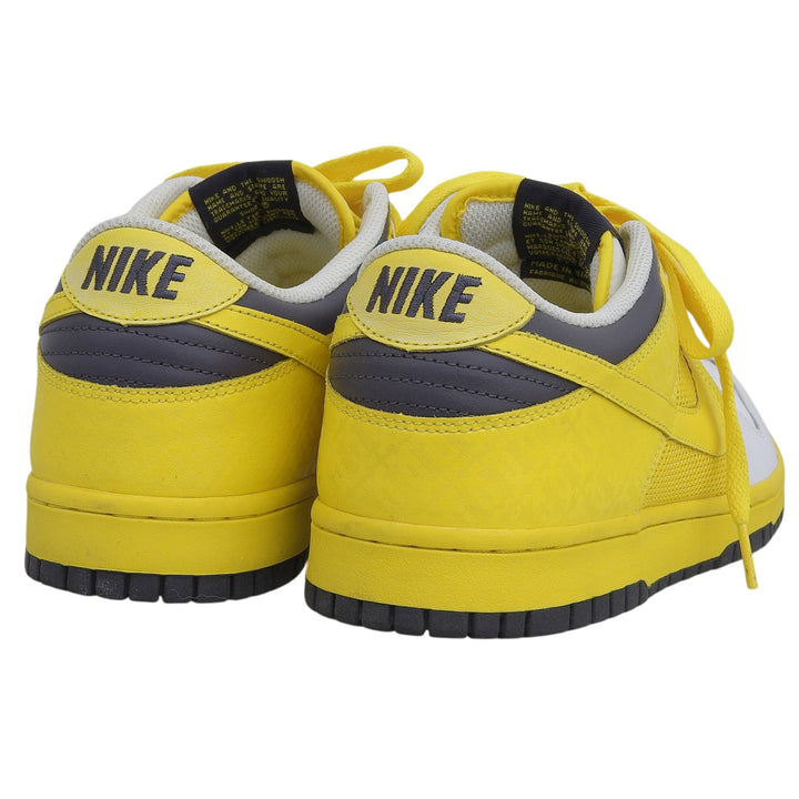 Pristine NIKE sneakers Dunk Low White Trail Yellow white leather 28cm 317813-171
