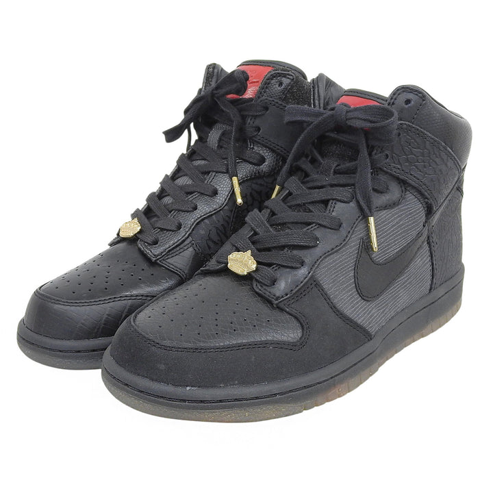 Pristine NIKE sneakers black leather mens 26 503766-001