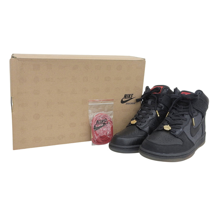 Pristine NIKE sneakers black leather mens 26 503766-001