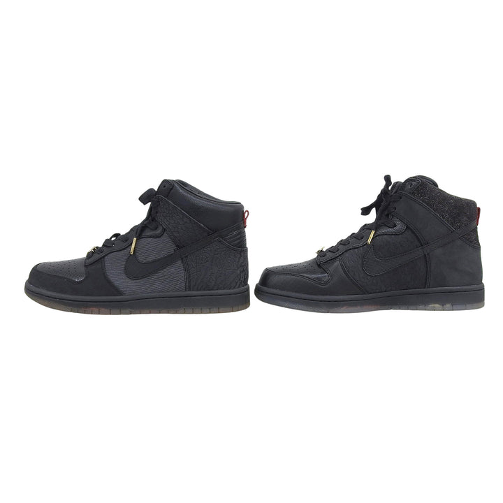 Pristine NIKE sneakers black leather mens 26 503766-001