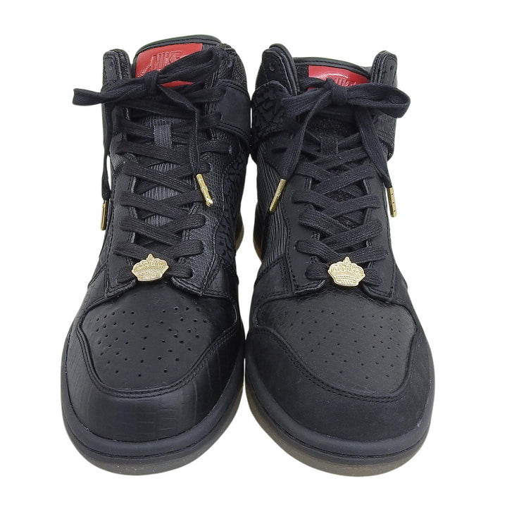 Pristine NIKE sneakers black leather mens 26 503766-001
