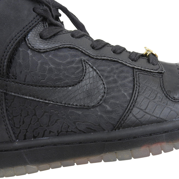 Pristine NIKE sneakers black leather mens 26 503766-001