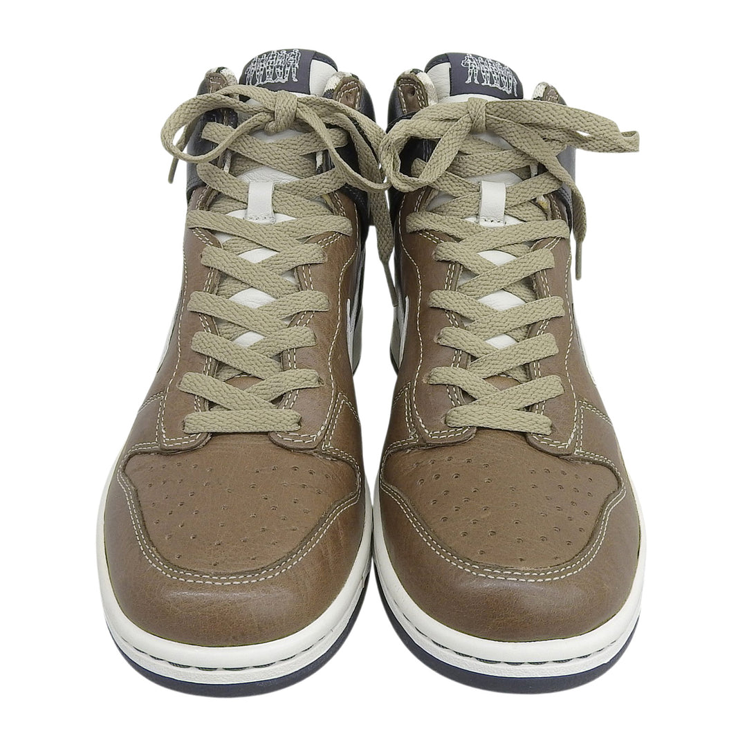 Pristine NIKE sneakers Brown leather mens 28cm 314877-211