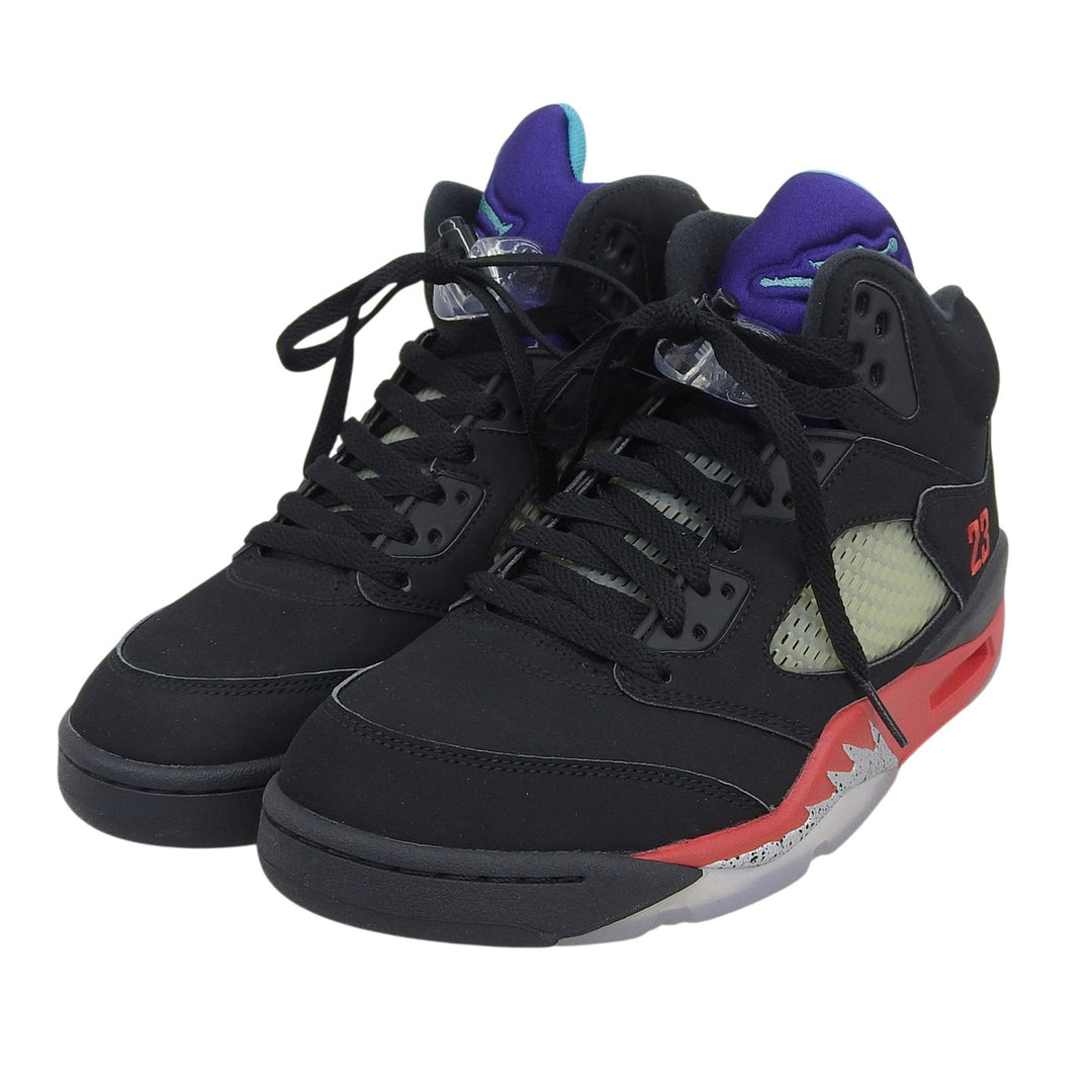 Pristine NIKE sneakers AIR JORDAN 5 RETRO TOP 3 leather black mens 26 CZ1786-001