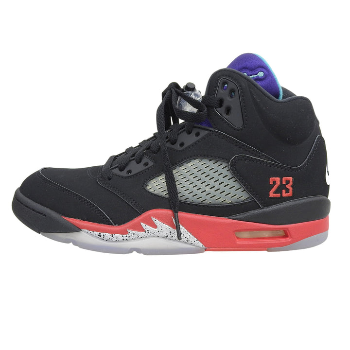 Pristine NIKE sneakers AIR JORDAN 5 RETRO TOP 3 leather black mens 26 CZ1786-001