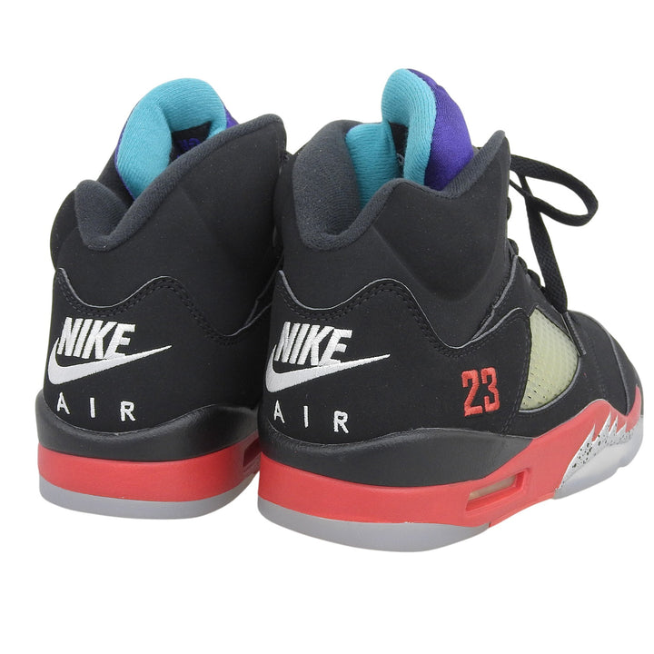 Pristine NIKE sneakers AIR JORDAN 5 RETRO TOP 3 leather black mens 26 CZ1786-001