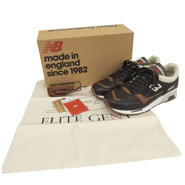 Pristine NEW BALANCE sneakers Brown Natural leather mens 25.5cm M1500GNB
