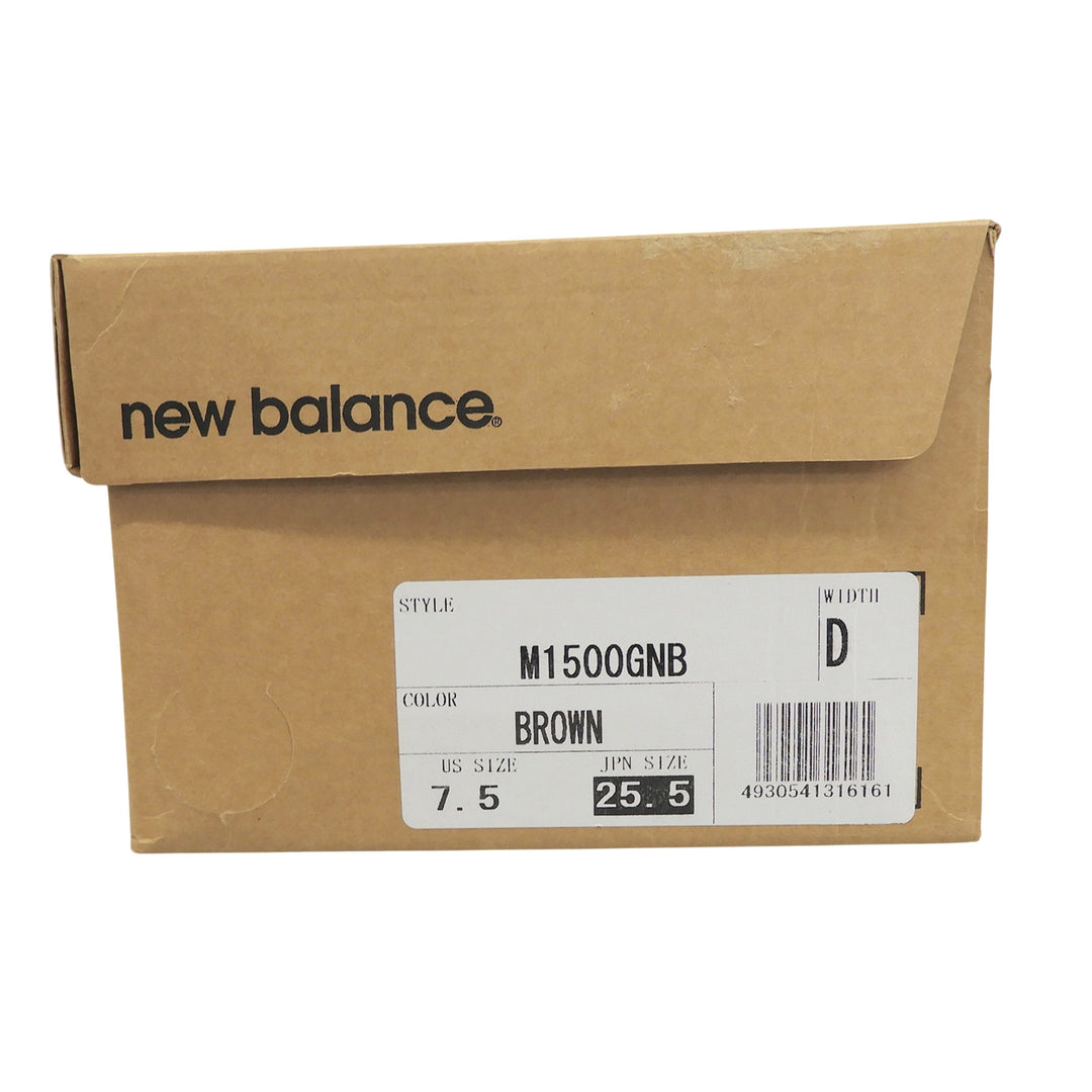 Pristine NEW BALANCE sneakers Brown Natural leather mens 25.5cm M1500GNB