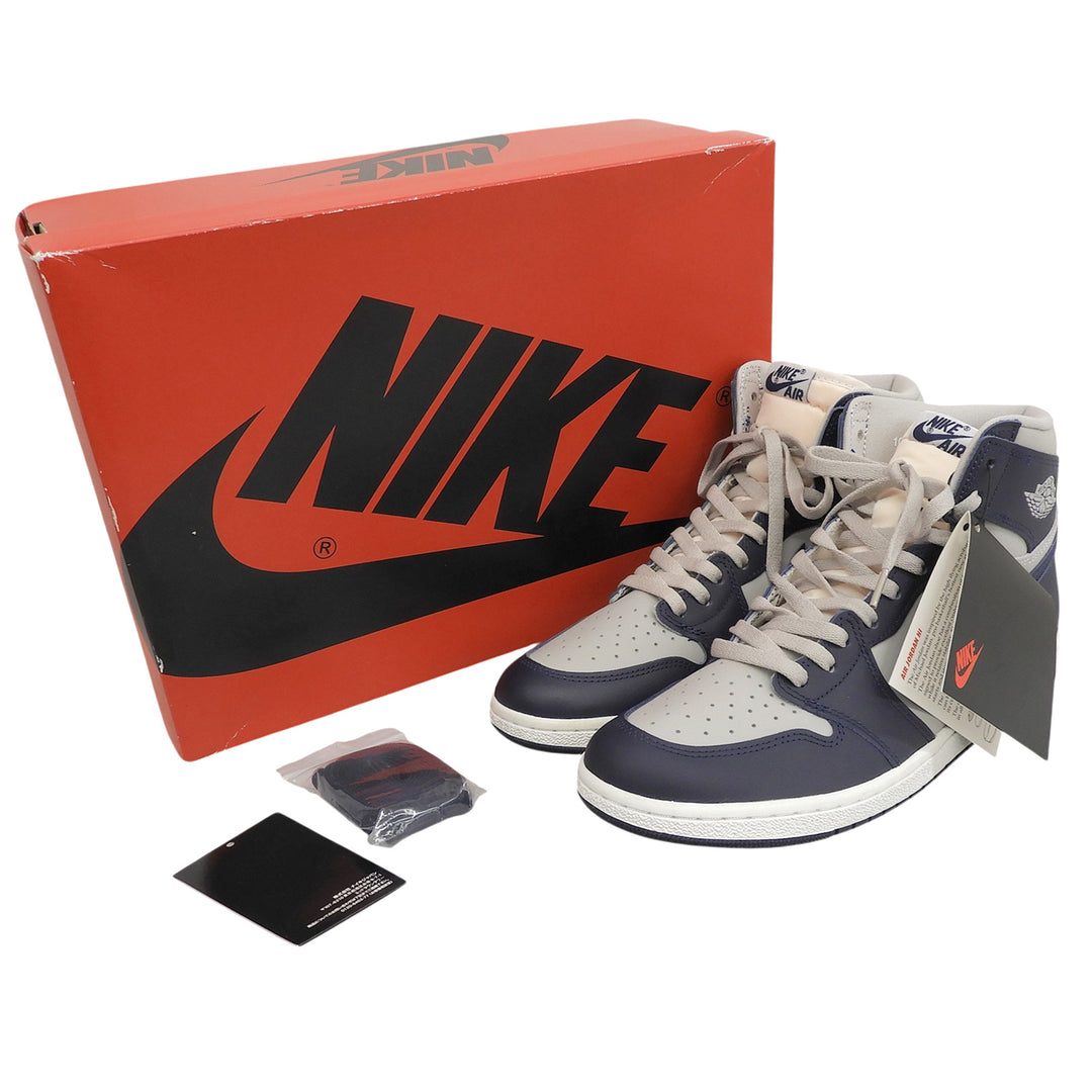 Pristine NIKE sneakers Navy Natural leather mens 28.5cm BQ4422-400