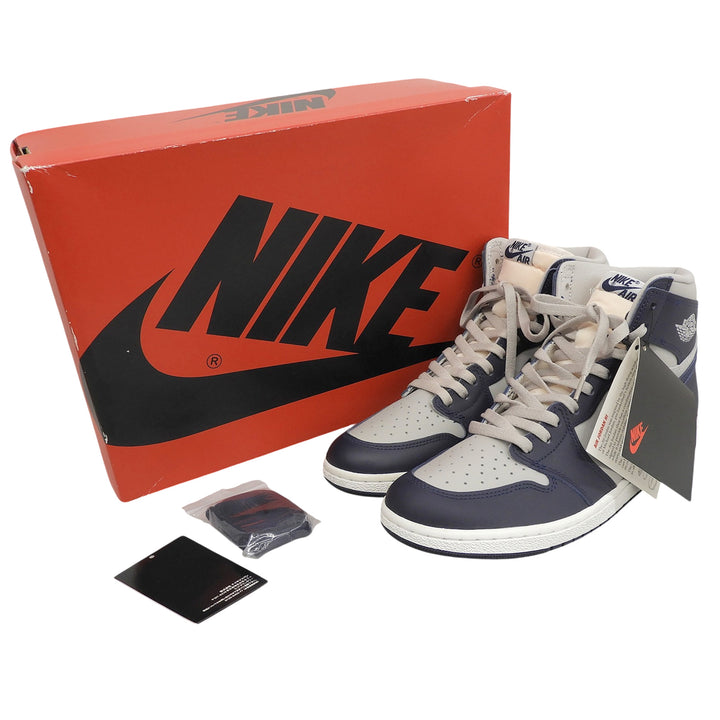 Pristine NIKE sneakers Navy Natural leather mens 28.5cm BQ4422-400