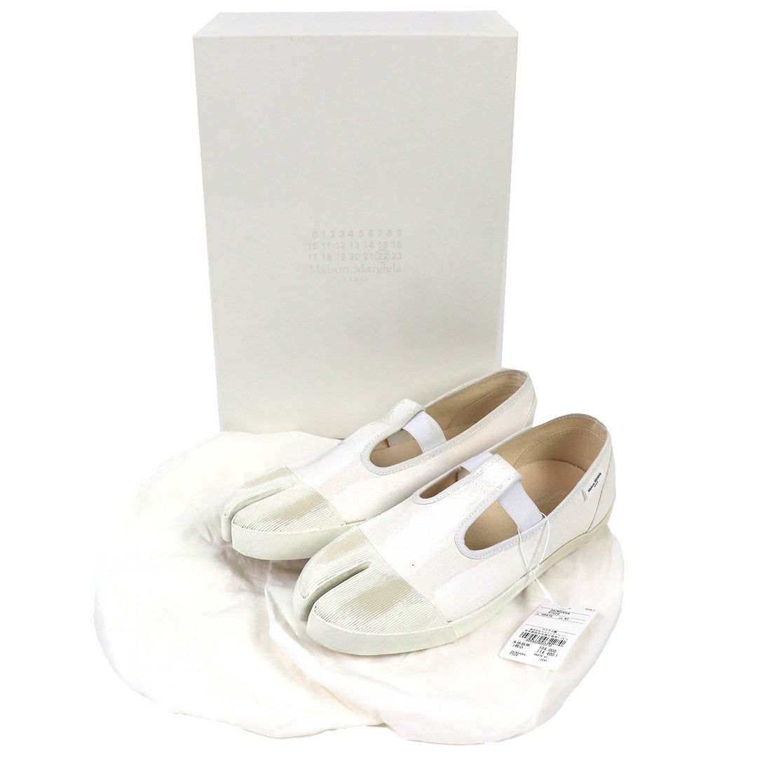 Pristine Maison Margiela Slip-on Tabi shoes sneakers white canvas 41 S97WS0064