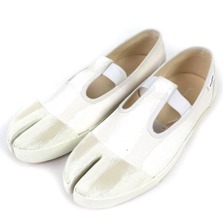 Pristine Maison Margiela Slip-on Tabi shoes sneakers white canvas 41 S97WS0064