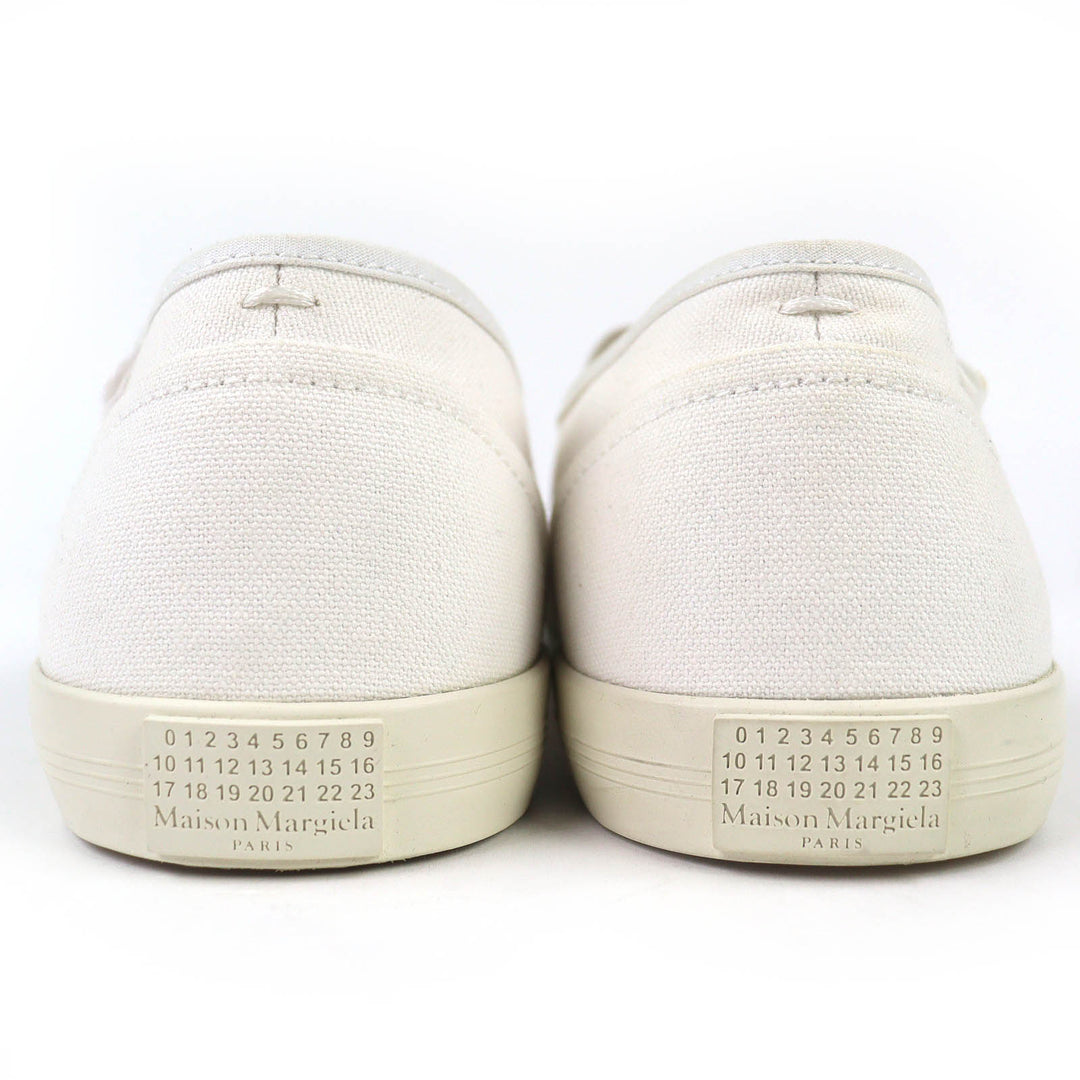 Pristine Maison Margiela Slip-on Tabi shoes sneakers white canvas 41 S97WS0064