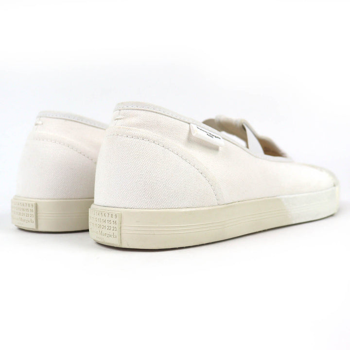 Pristine Maison Margiela Slip-on Tabi shoes sneakers white canvas 41 S97WS0064