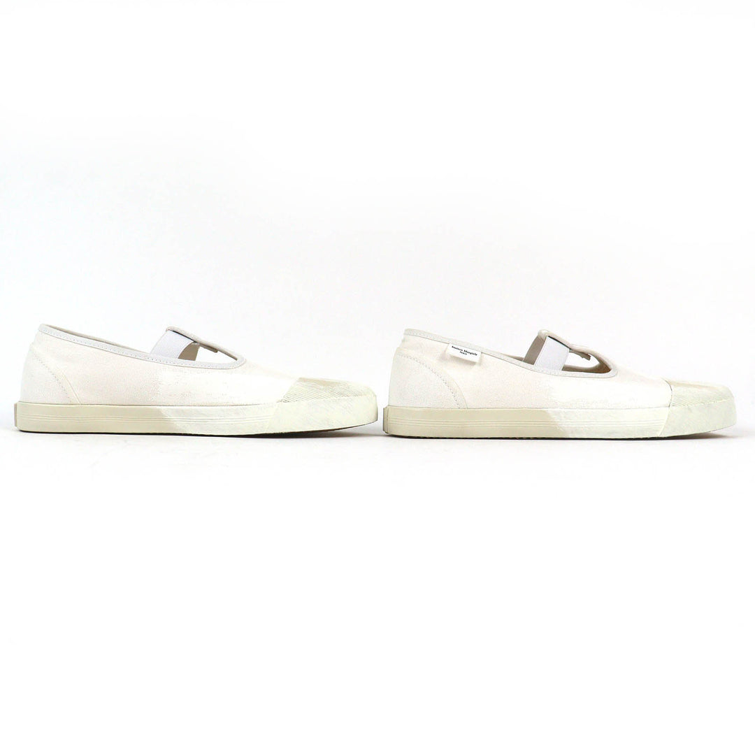 Pristine Maison Margiela Slip-on Tabi shoes sneakers white canvas 41 S97WS0064