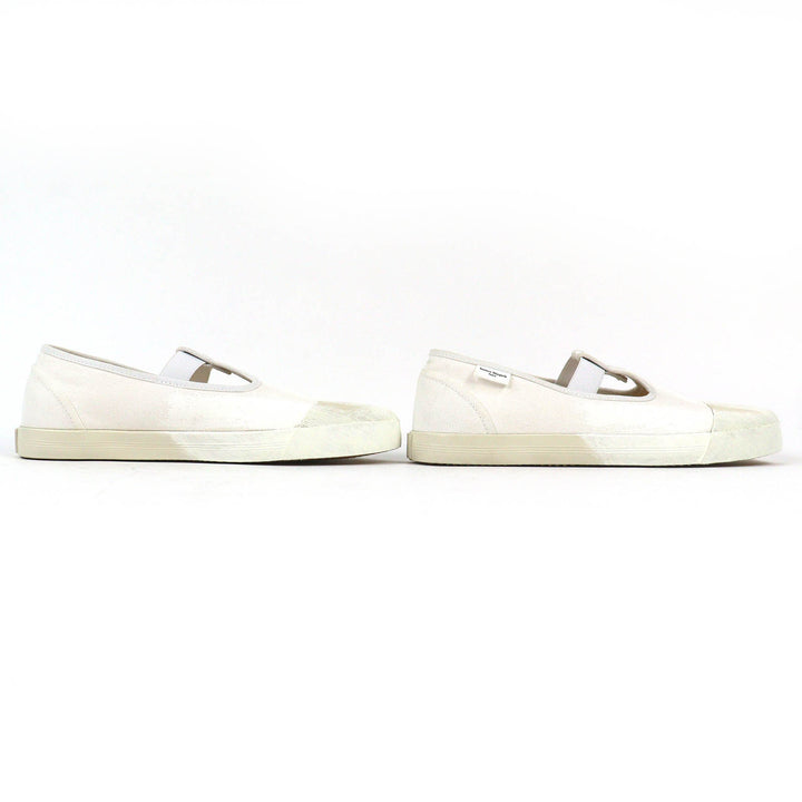 Pristine Maison Margiela Slip-on Tabi shoes sneakers white canvas 41 S97WS0064