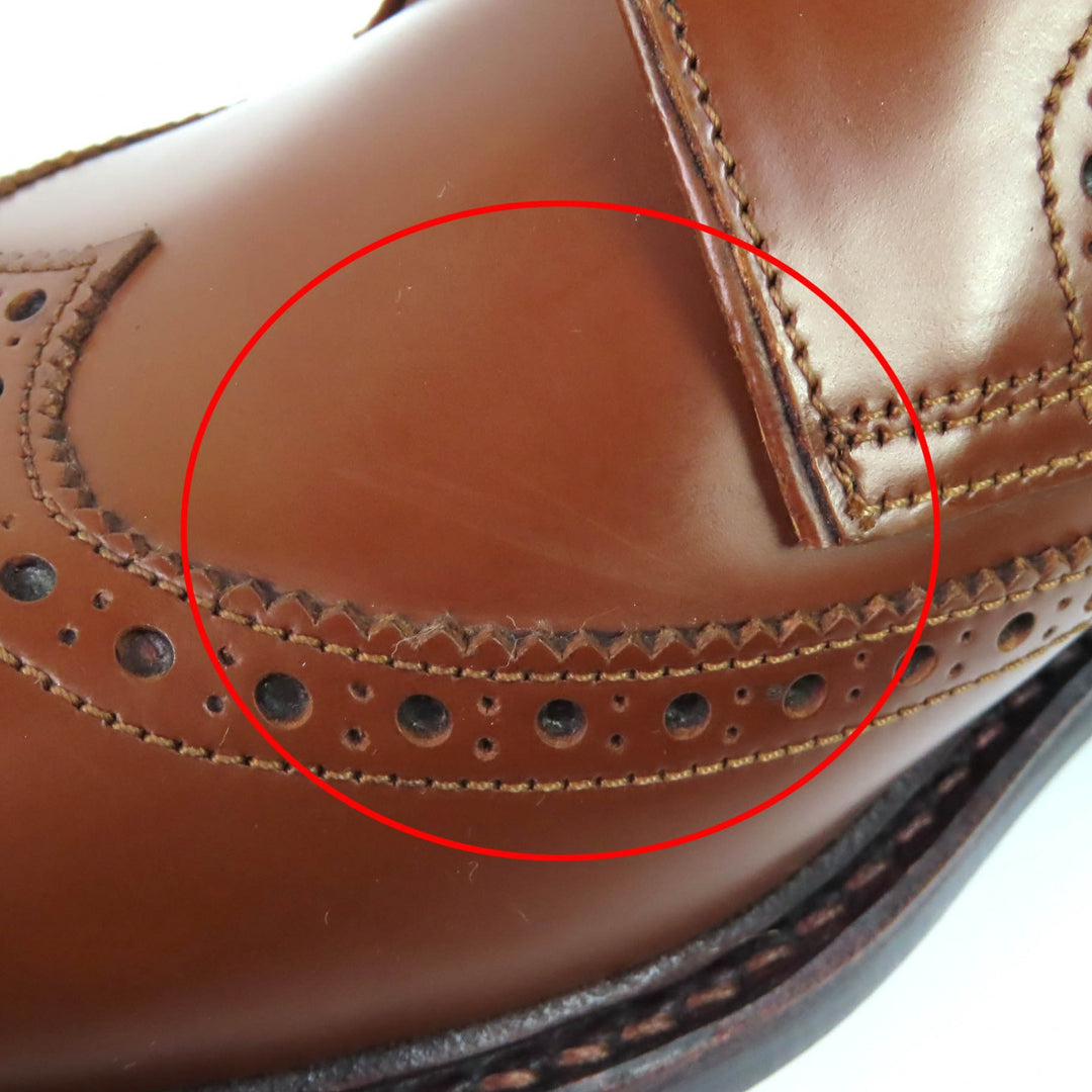 Pristine JALAN SRIWIJAYA Leather shoes COGNAC HIGH SHINE Long wingtip 8 99037