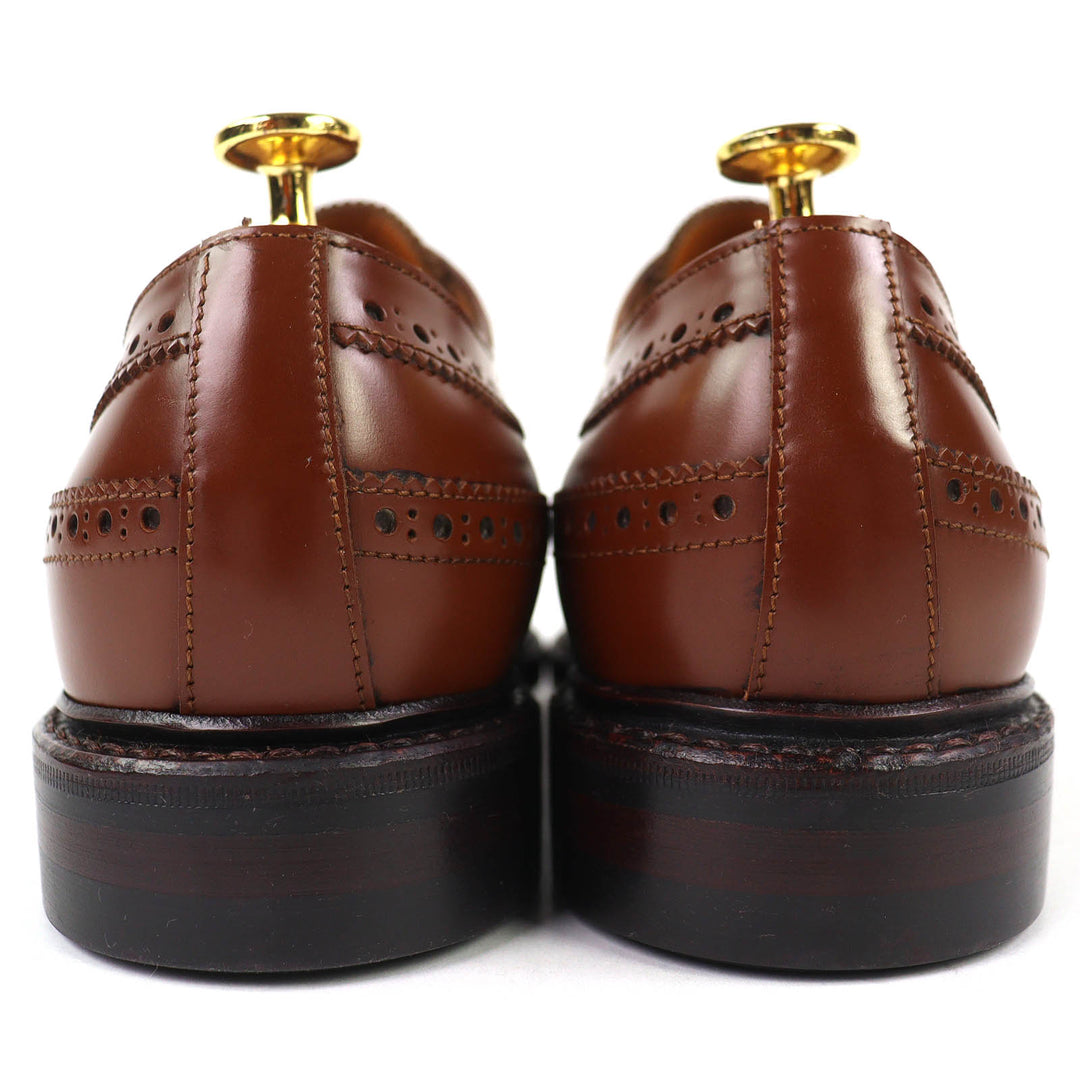 Pristine JALAN SRIWIJAYA Leather shoes COGNAC HIGH SHINE Long wingtip 8 99037