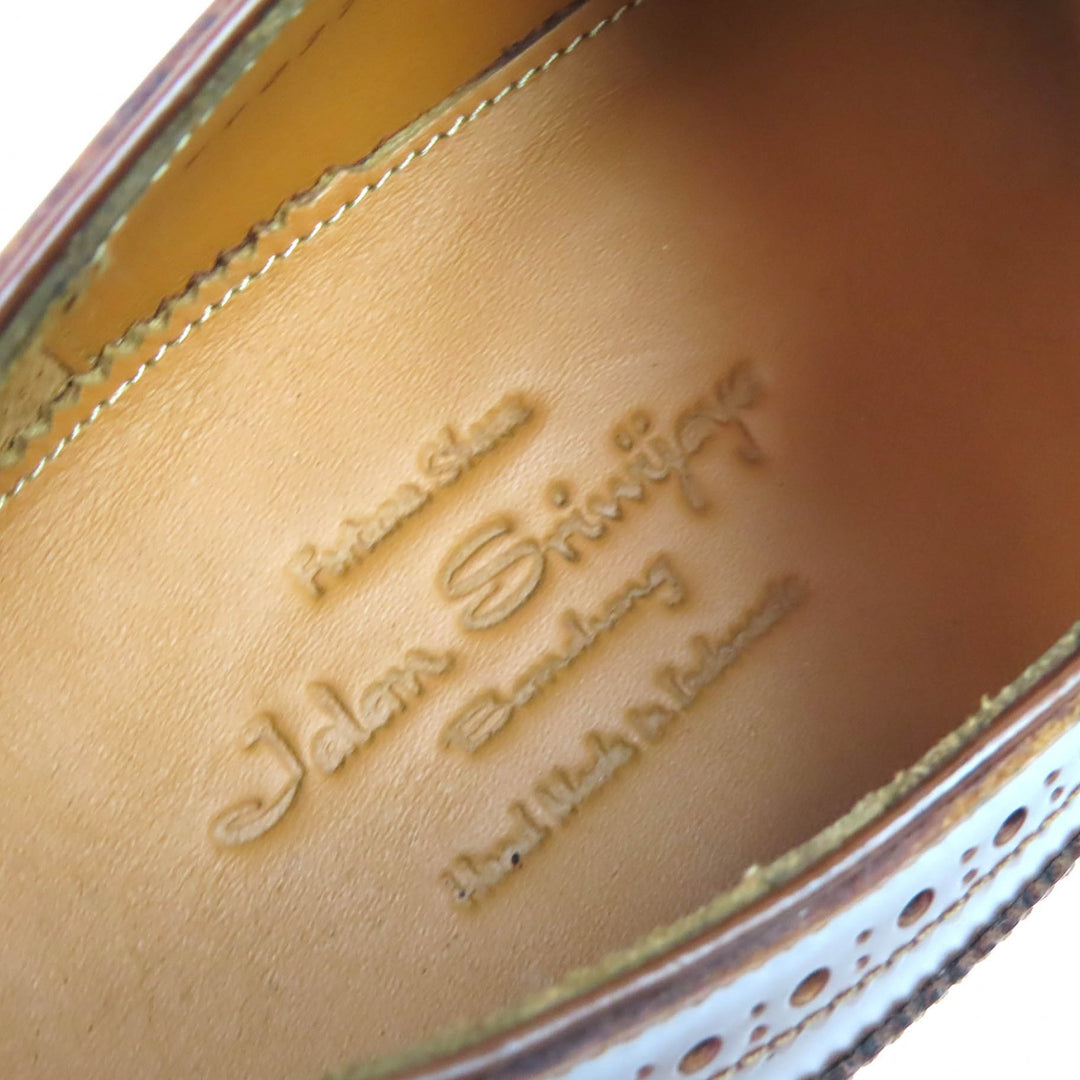 Pristine JALAN SRIWIJAYA Leather shoes COGNAC HIGH SHINE Long wingtip 8 99037