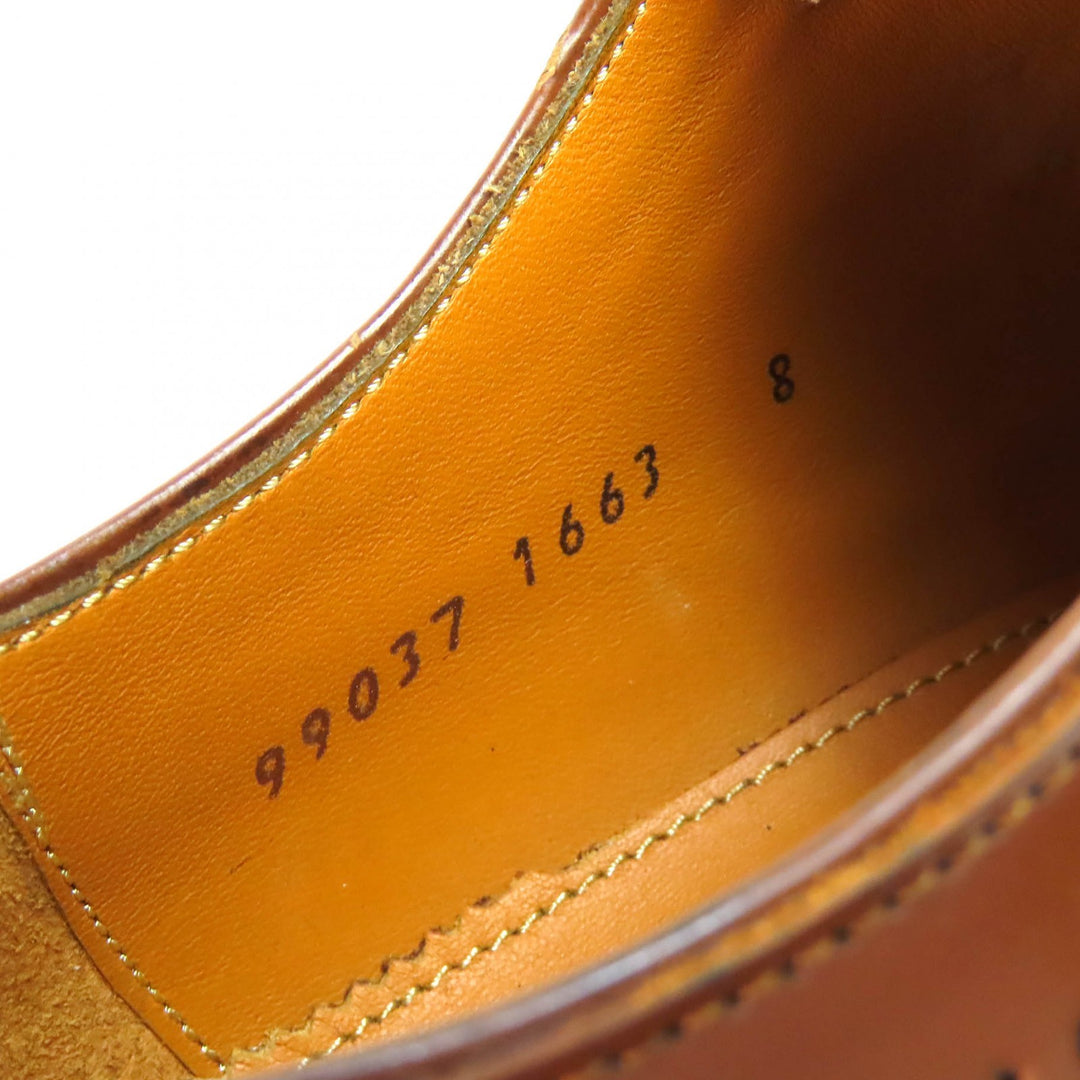 Pristine JALAN SRIWIJAYA Leather shoes COGNAC HIGH SHINE Long wingtip 8 99037