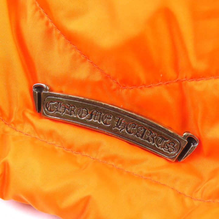 Excellent CHROME HEARTS down coat QUEENS 925 Crossball Button Dagger Zip XL